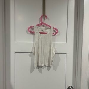 White Sleeveless Tank Top